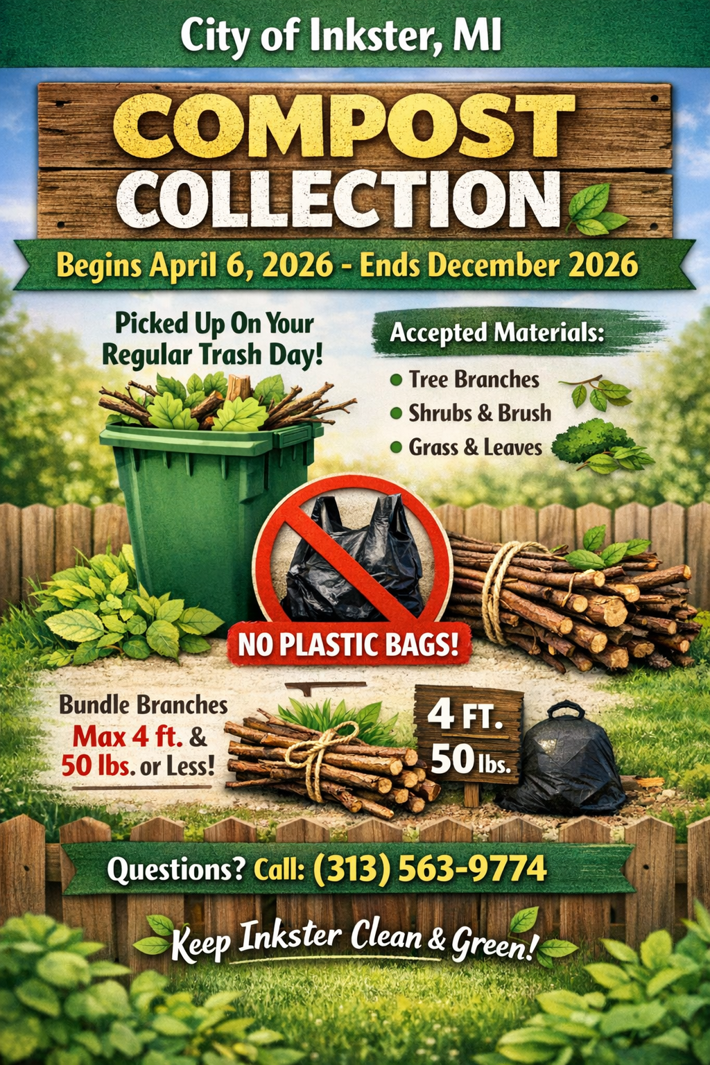 Inkster compost collection announcement 2026