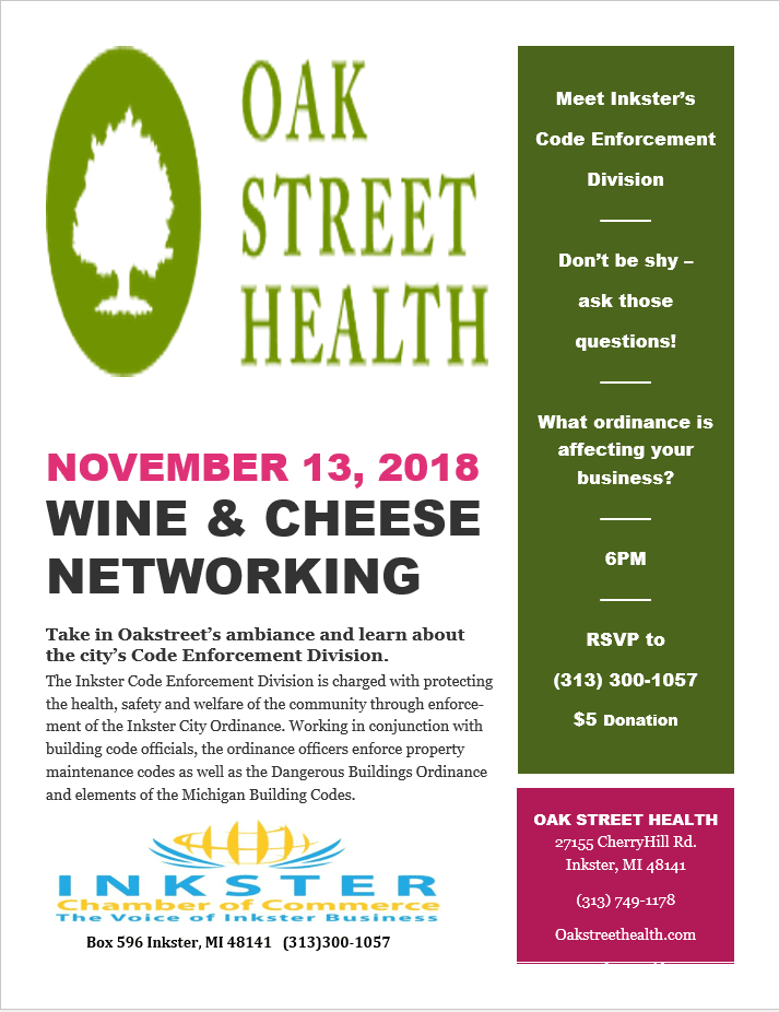 Inkster Code Enforcement Oak Street Health Networking