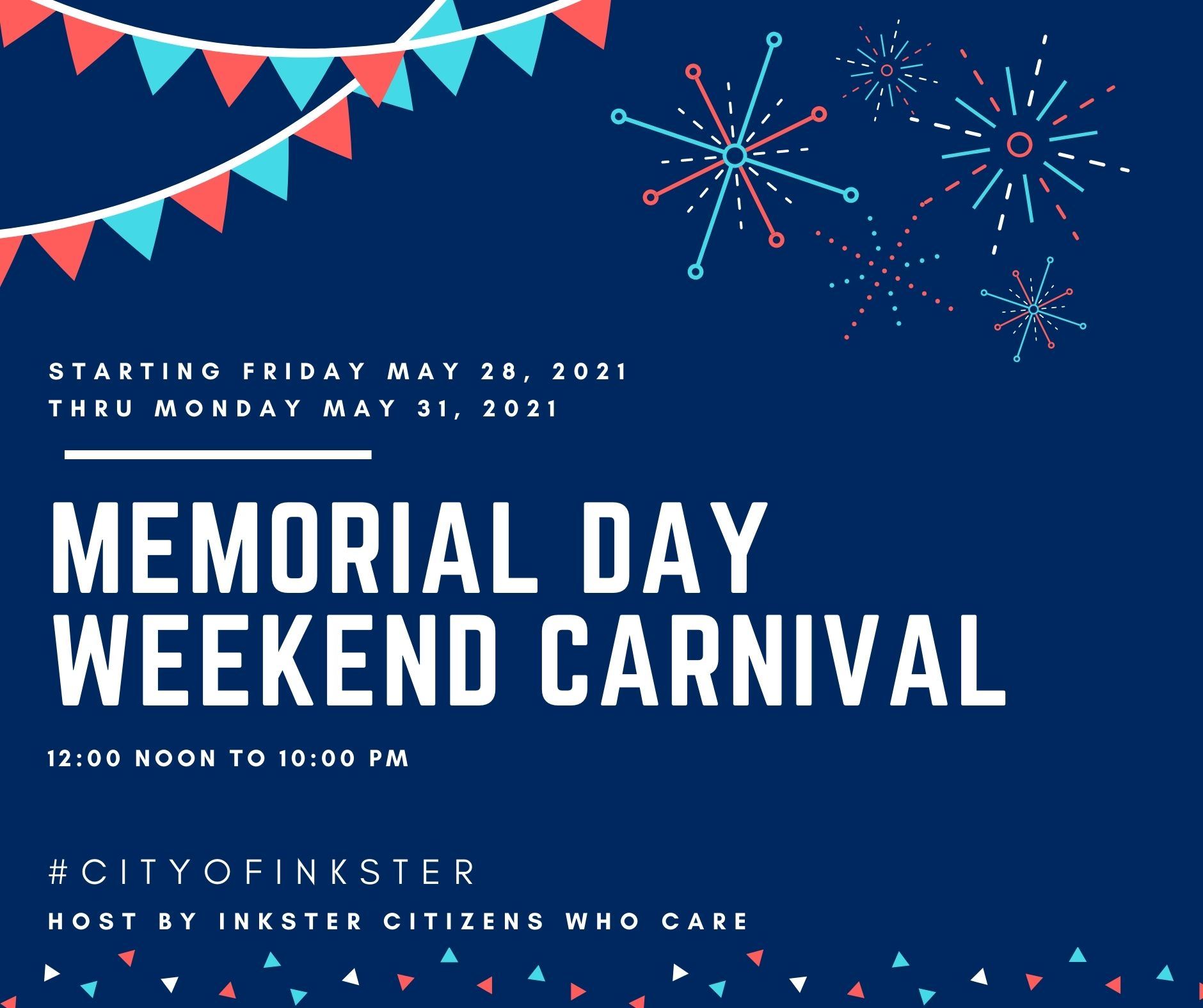 Blue Fireworks Confetti Memorial Day 