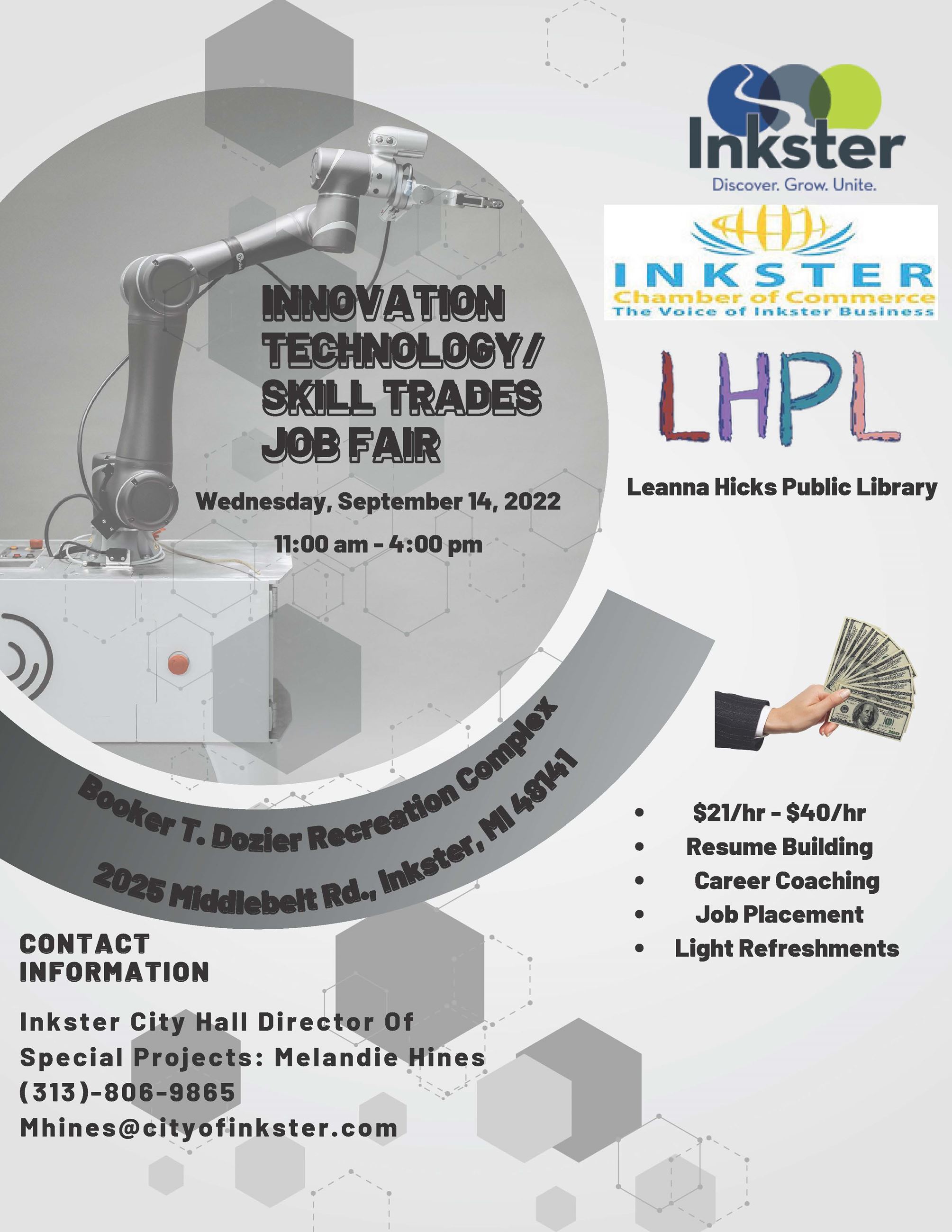 City of Inkster Innovation Technology Skill Trades Job Fair