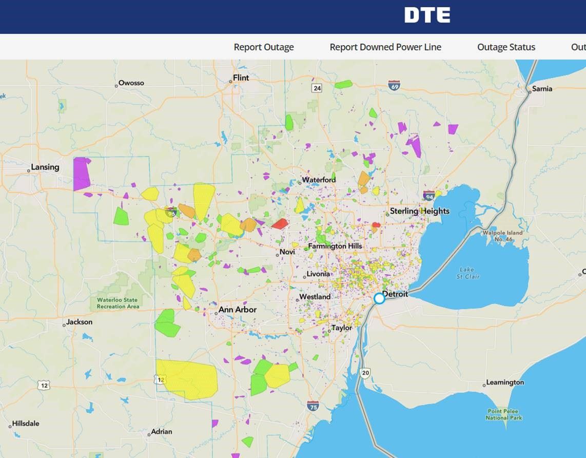 09012022 DTE Outage Map