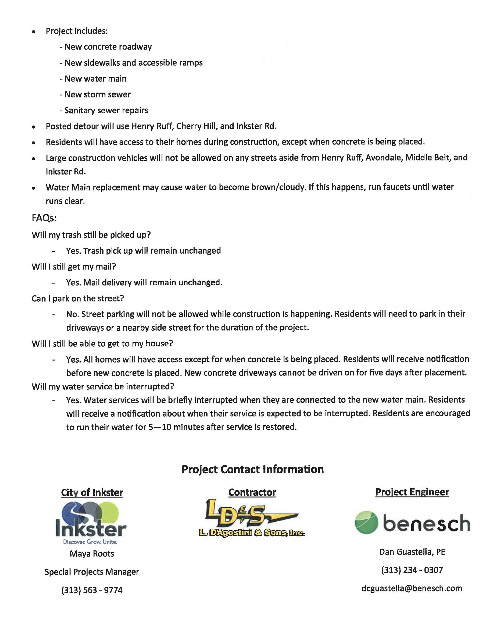 Avondale Construction Phase 1 Project Update_Page_2