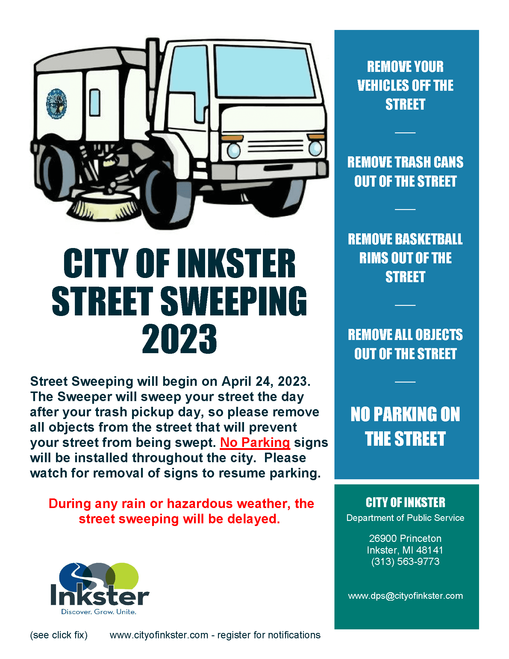 Street Sweeping Flyer