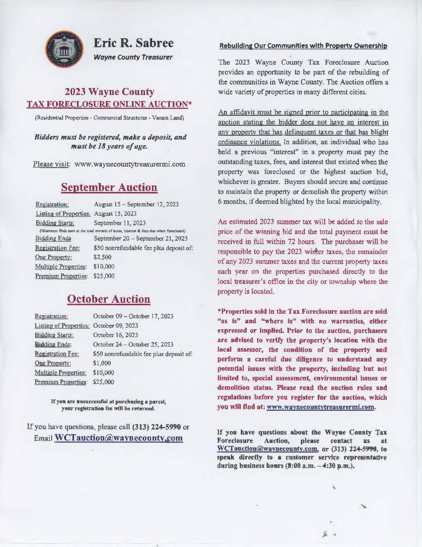 WCT_TAX FORECLOSURE ONLINE AUCTION